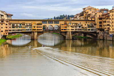 Bridge over river in city