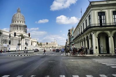 View of historic building against sky