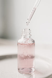 Close-up of dentures on table