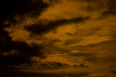 Low angle view of storm clouds in sky