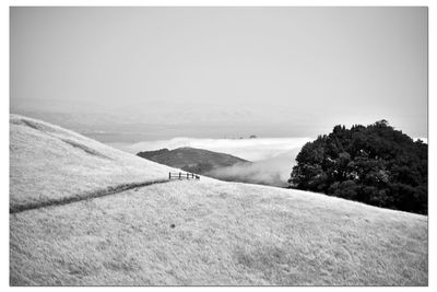 Scenic view of landscape against clear sky