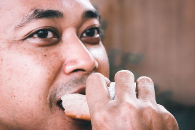 Close-up portrait of young man