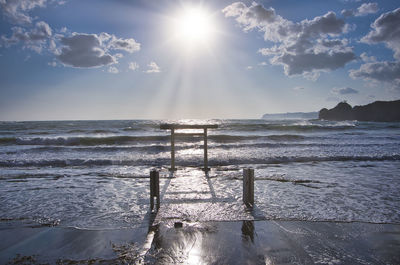 Scenic view of sea against sky