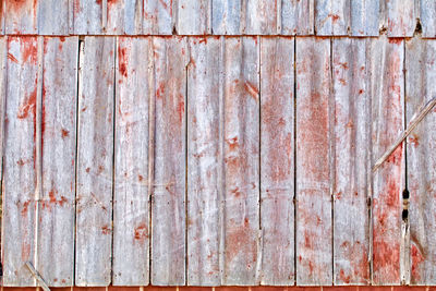 Full frame shot of old wooden wall