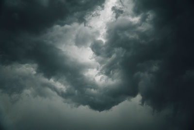 Low angle view of storm clouds in sky