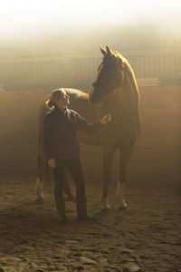 Woman and horse