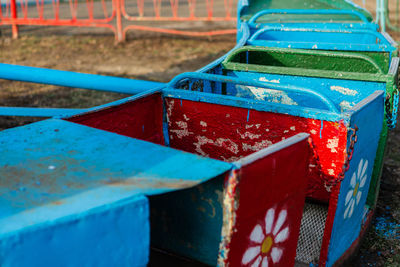 View of amusement ride at park