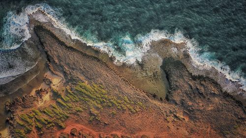 High angle view of beach