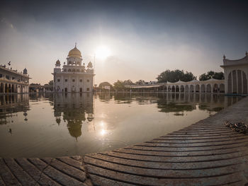 Reflection of buildings in water