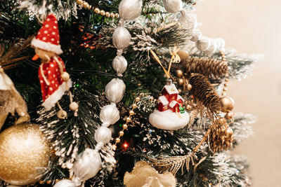 Close-up of christmas decorations