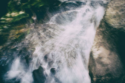 Scenic view of waterfall