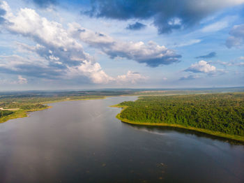 Scenic view of land against sky