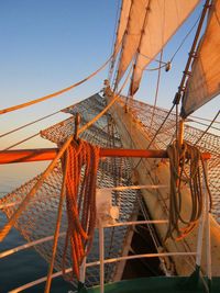 Ship sailing in sea