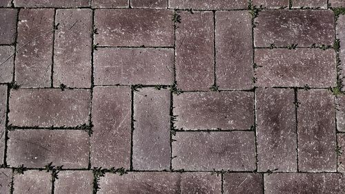 Full frame shot of paved walkway