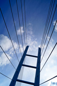 Low angle view of stralsund against cloudy sky