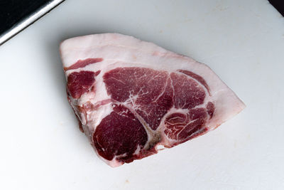 High angle view of food on table