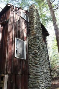 Low angle view of brick wall