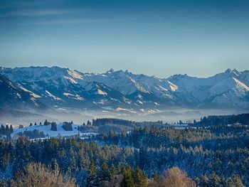 Scenic view of mountain range