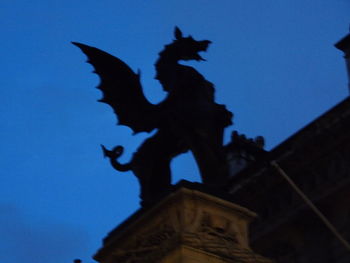 Low angle view of statue