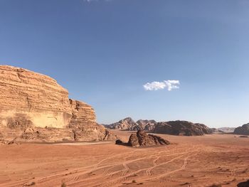 Scenic view of desert against sky