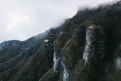 Low angle view of mountain against sky