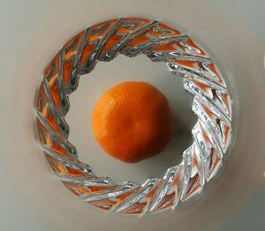 Close-up of orange plate
