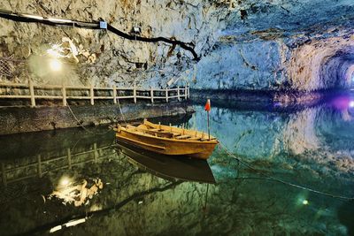 Boats in lake