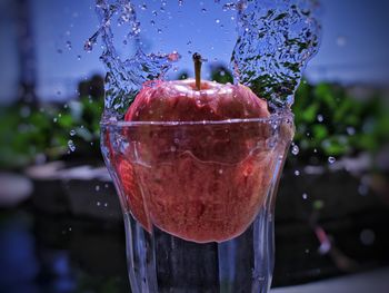 Close-up of drink in glass