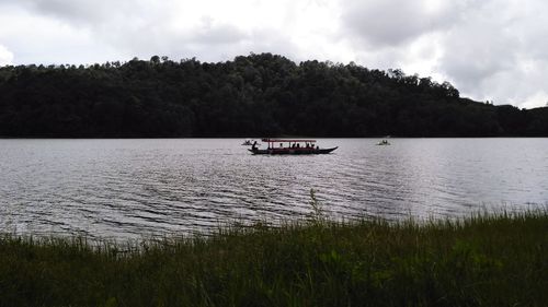 Scenic view of river against sky