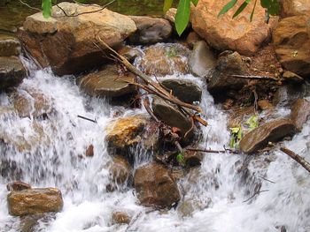 River flowing through rocks