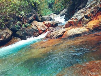 River flowing through rocks