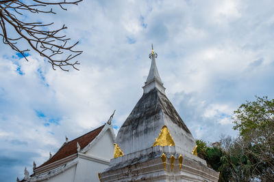 Low angle view of traditional building against sky