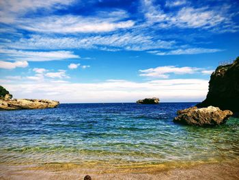 Scenic view of sea against sky