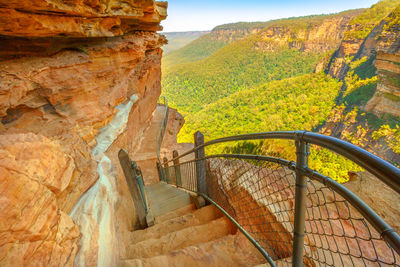 Rock formations on mountain