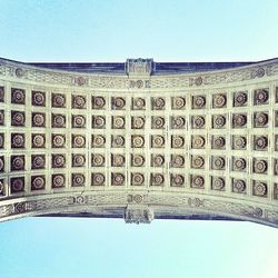 Low angle view of historical building against clear sky