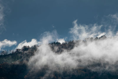 Low angle view of mountain against sky