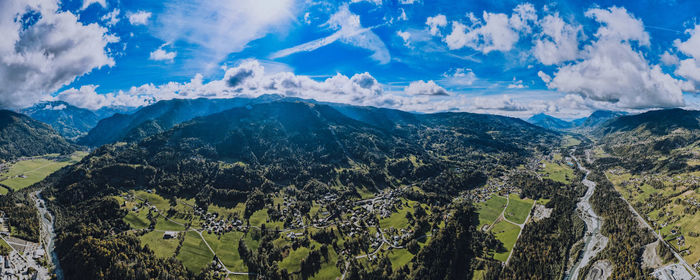 Panoramic view of landscape against sky