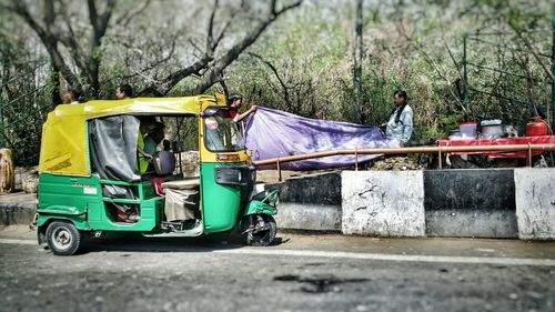 Train on road