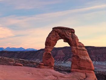 Rock formations at sunset