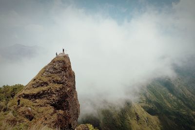 Low angle view of mountain against sky