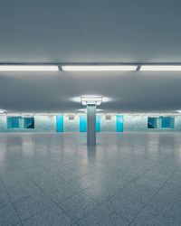 Empty subway station platform