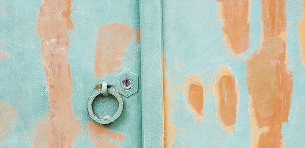 Full frame shot of weathered door