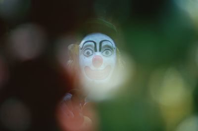 Close-up of clown outdoors