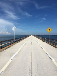 Empty bridge over sea