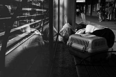 Woman on city street