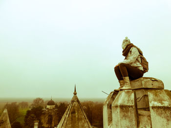 Low angle view of statue