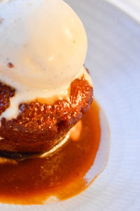 Close-up of dessert in plate