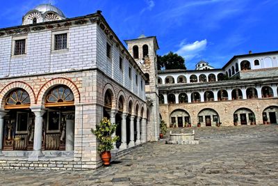 Exterior of historic building against sky