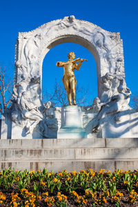 Low angle view of statue