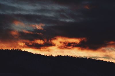 Silhouette of sky during sunset